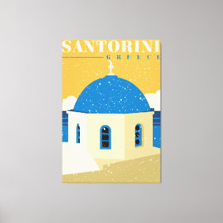 Impressão Em Tela Grécia Santorini