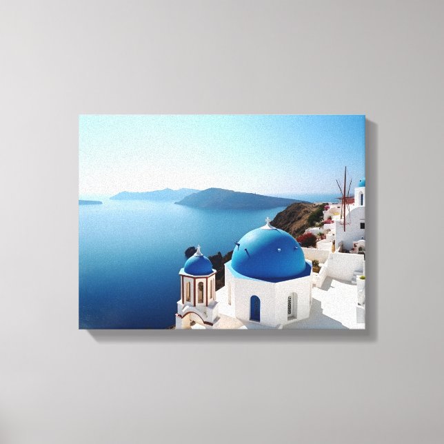 Impressão Em Tela Grécia Santorini (Frente)