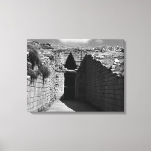 Impressão Em Tela Grécia Vintage Atenas Micenas túmulo de Agamenon