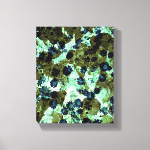 Impressão Em Tela Green Daisies Abstrato Modern Design