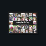 Impressão Em Tela Grelha de Colagem de Fotos - 2 Caixas de Texto - b<br><div class="desc">Use 30 fotos SQUARE para criar uma colagem pessoal de fotos. Esse layout moderno e limpo inclui 2 blocos de texto - 1 em um script de tendência e 1 em uma fonte san serif para adicionar um nome de família ou um nome. A cor de fundo pode ser alterada...</div>