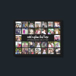 Impressão Em Tela Grelha de Colagem de Fotos - 2 Caixas de Texto - b<br><div class="desc">Use 30 fotos SQUARE para criar uma colagem pessoal de fotos. Esse layout moderno e limpo inclui 2 blocos de texto - 1 em um script de tendência e 1 em uma fonte san serif para adicionar um nome de família ou um nome. A cor de fundo pode ser alterada...</div>