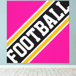 Impressão Em Tela Grelha de FUTEBOL Rosa Brilhante Grelha Negra