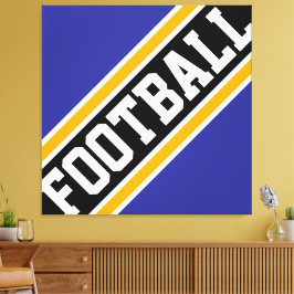 Impressão Em Tela Grelhas Atléticas de cor azul-real amarela-amarela