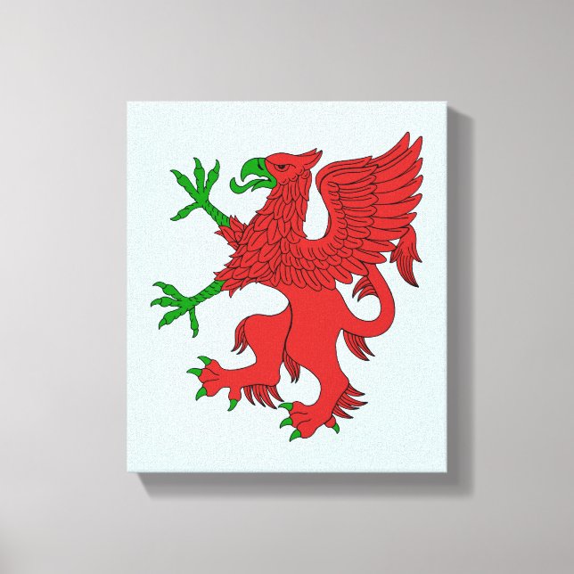 Impressão Em Tela Griffin em Vermelho e Verde (Frente)