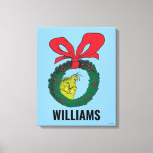 Impressão Em Tela Grinch Clássico Personalizado Coroa de Natal