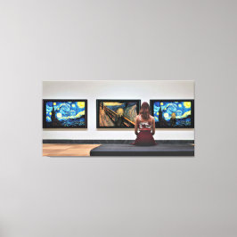 Impressão Em Tela Gritar da Noite Estrelada.