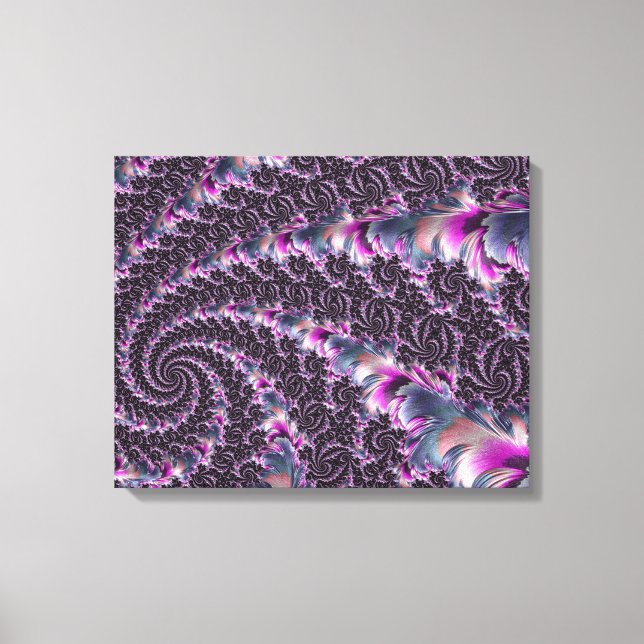 Impressão Em Tela Groovy Trippy Funky Psychedelic Spiral Arte Fracta (Frente)