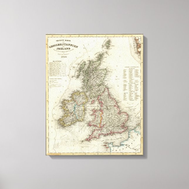 Impressão Em Tela Grossbritannien, Irlanda (Frente)