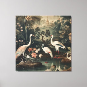 Impressão Em Tela gruas e palácios nos trópicos