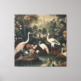 Impressão Em Tela gruas e palácios nos trópicos