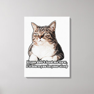 Impressão Em Tela "Grumpy cat meme for cat people and kitten proprie
