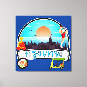 Impressão Em Tela Grung Tep - Bangkok Tailândia Viagem Tailandês