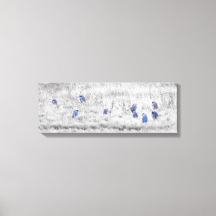 Impressão Em Tela Grupo da arte da parede da garça-real azul