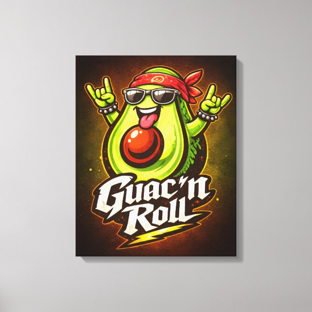 Impressão Em Tela Guac 'n Roll - Guac Pack - Amantes de Comida (Frente)