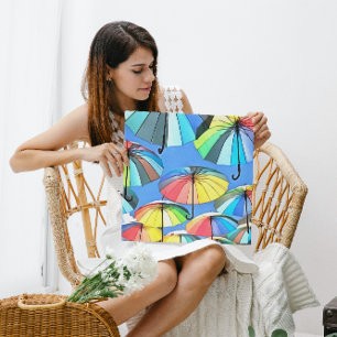 Impressão Em Tela Guarda-chuvas Multicoloridas Flutuantes Whimsical