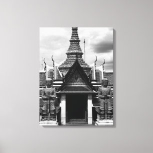 Impressão Em Tela Guarda Demônio Vintage Tailândia Bangkok Wat Phra