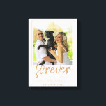 Impressão Em Tela Guarda-Saída de Casamento de Script de Ouro para S<br><div class="desc">Impressão de Foto de Keepsasasasasaem do Script de Ouro Elegante para sempre. Uma canvas de fotos de casamento com uma foto de casamento,  noiva e noiva e uma data de casamento.</div>