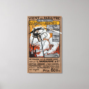 Impressão Em Tela Guerra do poster francês 1906 dos mundos