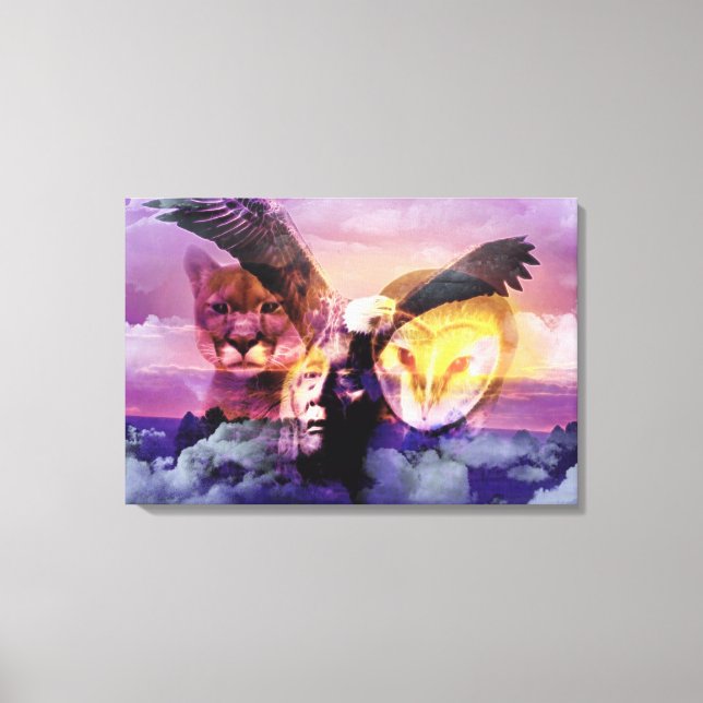 Impressão Em Tela Guerreiro Indiano Nativo Americano (Frente)