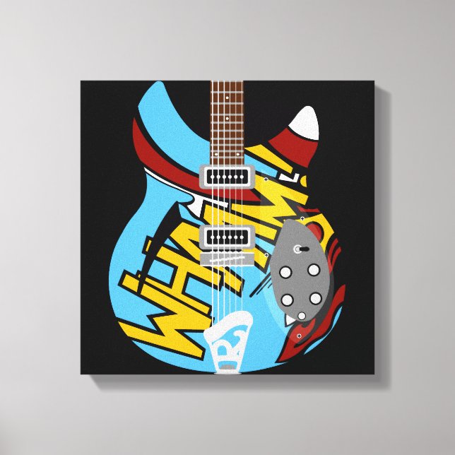 Impressão Em Tela Guitarra de Pop (Frente)