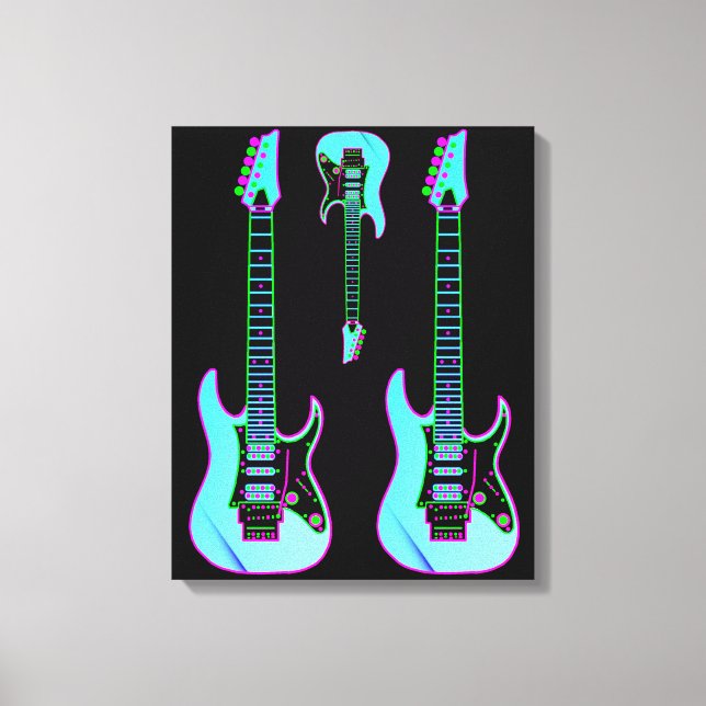 Impressão Em Tela Guitarras (Frente)