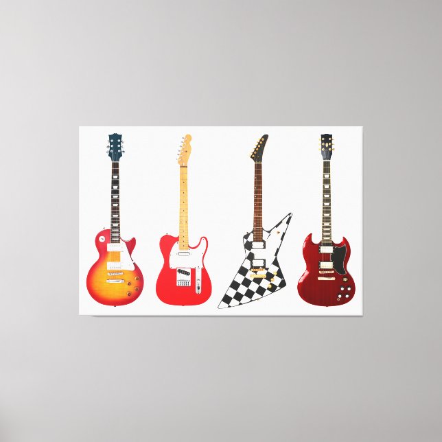 Impressão Em Tela GUITARS ELÉTRICOS ICONIC 40x60 (Frente)