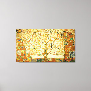 Impressão Em Tela Gustav Klimt A Árvore Da Vida Vintage Art Nouveau