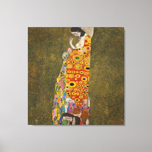 Impressão Em Tela Gustav Klimt - Esperança (Frente)