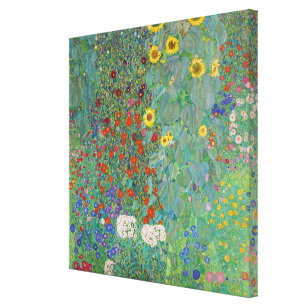 Impressão Em Tela Gustav Klimt - Jardim do País com Girassóis