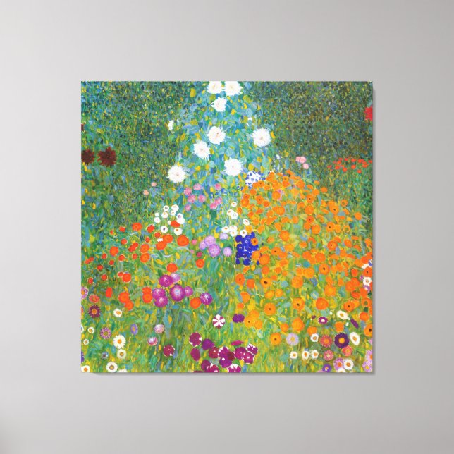 Impressão Em Tela Gustav Klimt: Jardim Flor (Frente)