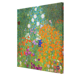 Impressão Em Tela Gustav Klimt - Jardim Flor