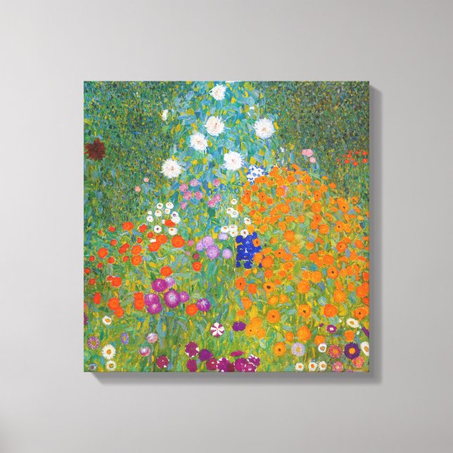 Impressão Em Tela Gustav Klimt - Jardim Flor (Frente)