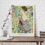 Impressão Em Tela Gustav Klimt Lady with Fan Art Exhibtion Poster<br><div class="desc">Gustav Klimt Lady with Fan Art Exhibtion Impressão</div>