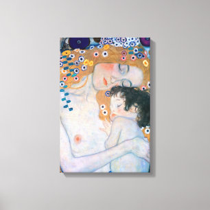 Impressão Em Tela Gustav Klimt - Mãe e Filho