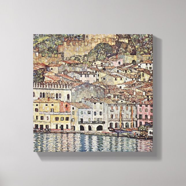 Impressão Em Tela Gustav Klimt - Malcesine no lago Garda (Frente)