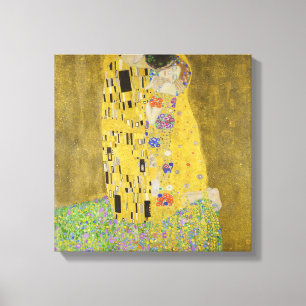 Impressão Em Tela Gustav Klimt - O Beijo