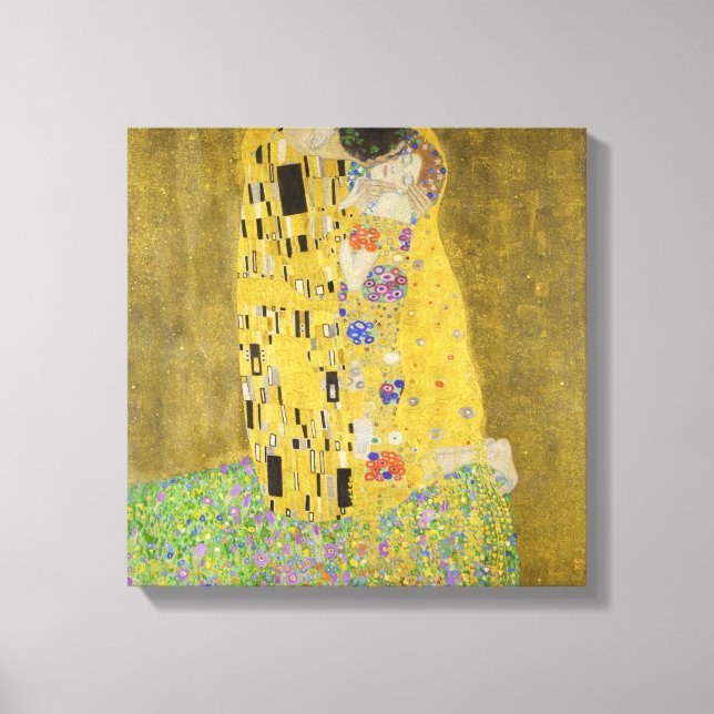 Impressão Em Tela Gustav Klimt - O Beijo (Frente)