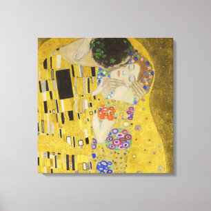 Impressão Em Tela Gustav Klimt - O Beijo