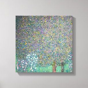 Impressão Em Tela Gustav Klimt - Roseiras sob as Árvores