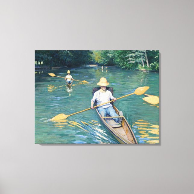 Impressão Em Tela Gustave Caillebotte - Barcos no Yerres (Frente)
