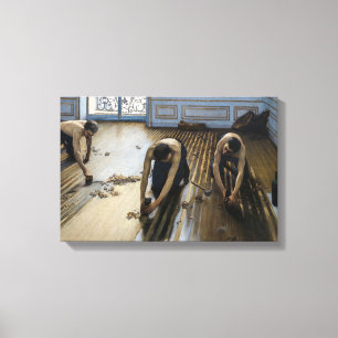 Impressão Em Tela Gustave Caillebotte - Os Raspadores de Piso
