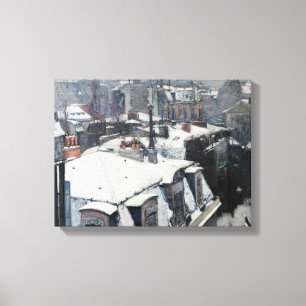 Impressão Em Tela Gustave Caillebotte - Telhados na Neve