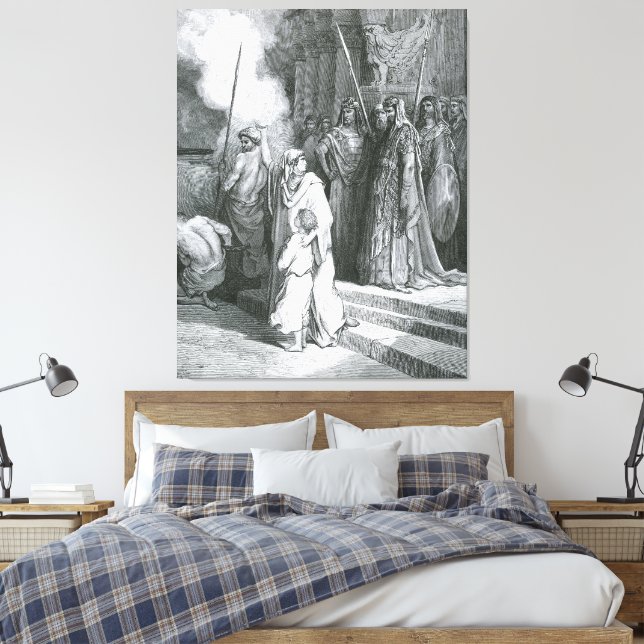 Impressão Em Tela Gustave Doré - A Coragem de uma Mãe (Insitu(Quarto))