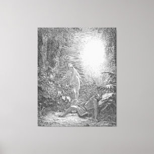 Impressão Em Tela Gustave Doré - A Criação de Eva