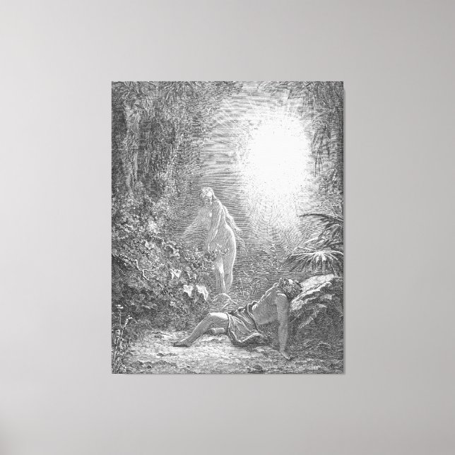 Impressão Em Tela Gustave Doré - A Criação de Eva (Frente)