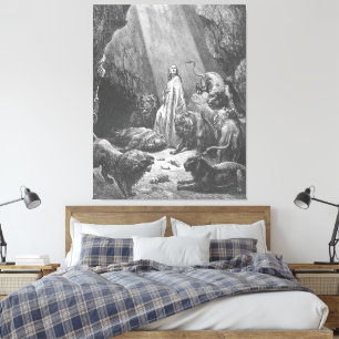 Impressão Em Tela Gustave Doré - Daniel na Cova dos Leões