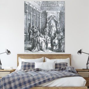 Impressão Em Tela Gustave Doré - Ester Diante do Rei