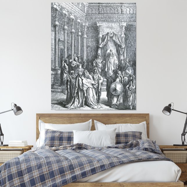 Impressão Em Tela Gustave Doré - Ester Diante do Rei (Insitu(Quarto))