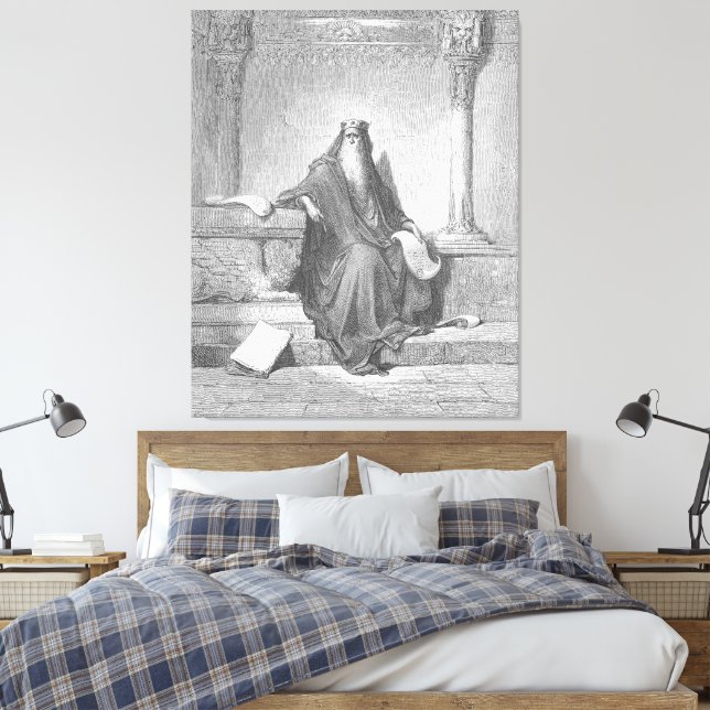 Impressão Em Tela Gustave Doré - King Solomon in Old Age (Insitu(Quarto))